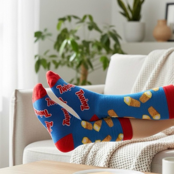 Twinkies Hostess Cakes Crew Socks 2 Pairs - Picture 7 of 7